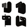 Wallity Luxa Metal Hanger Negro Set de 3